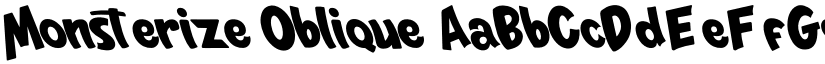 Monsterize Oblique font