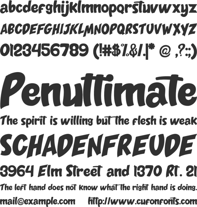 Monsterize font preview