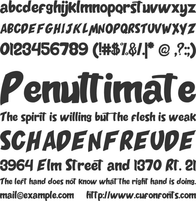Monsterize font preview
