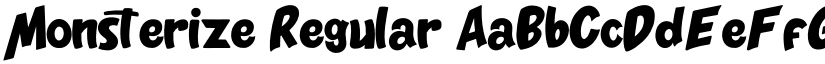 Monsterize Regular font