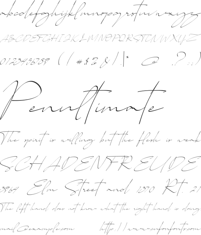 Callihgra Free font preview