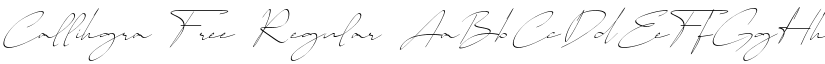 Callihgra Free Regular font