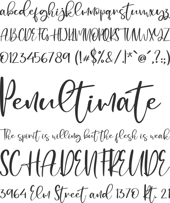 Hearthbright - Personal Use font preview