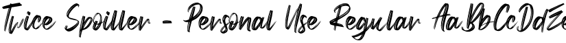 Twice Spoiller - Personal Use font download