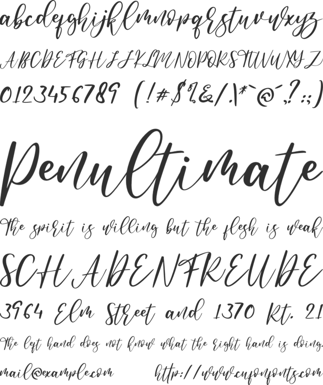Anandya - Personal Use font preview