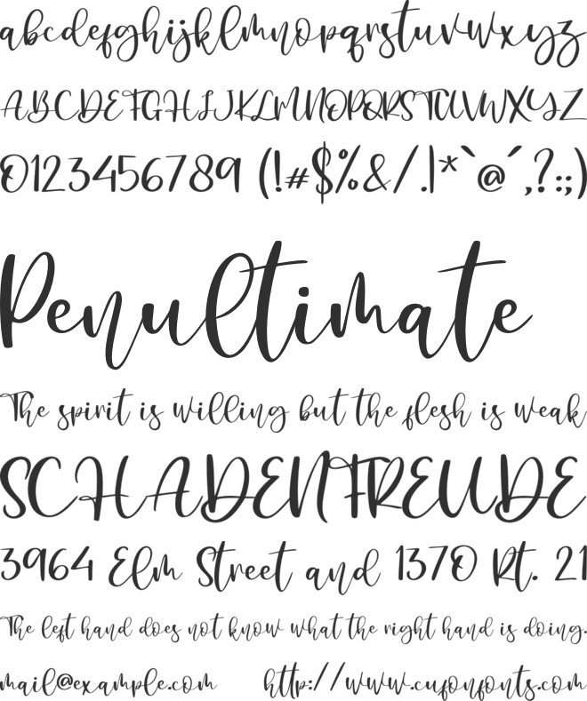 Effingham - Personal Use font preview