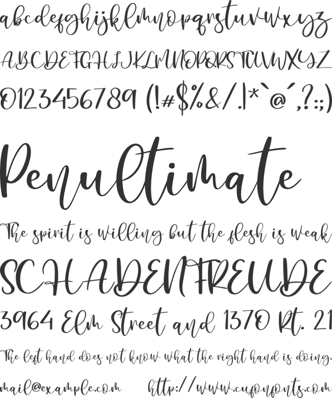 Effingham - Personal Use font preview