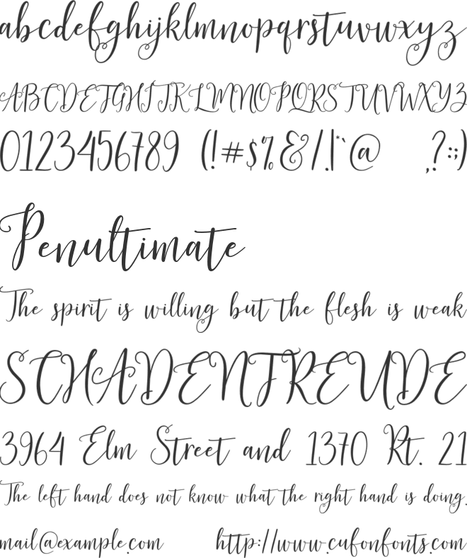 Magtina font preview