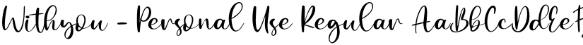 Withyou - Personal Use Regular font