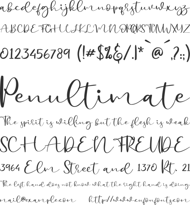 Billystory - Personal Use font preview