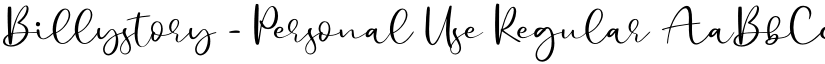 Billystory - Personal Use Regular font
