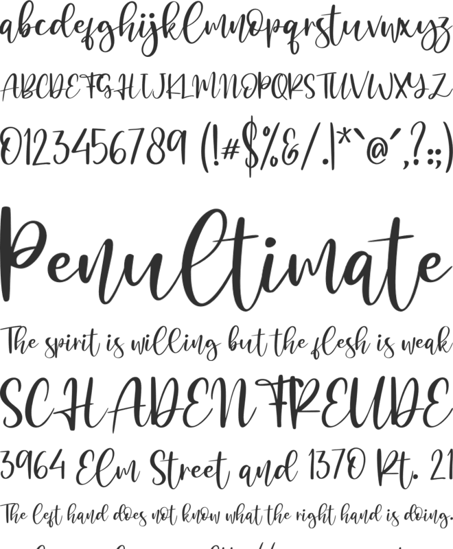 Morning Girls - Personal Use font preview