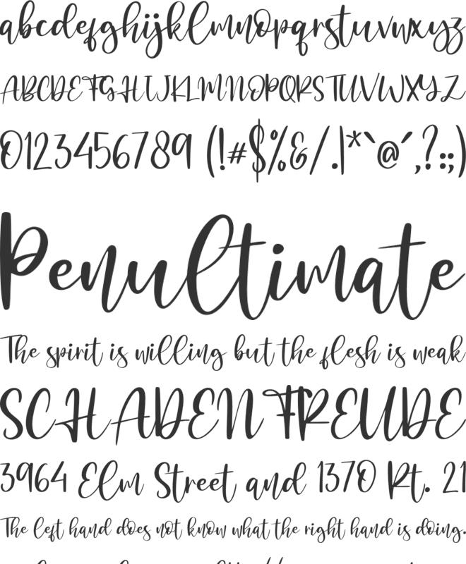 Morning Girls - Personal Use font preview