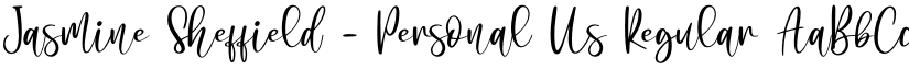 Jasmine Sheffield - Personal Us font download