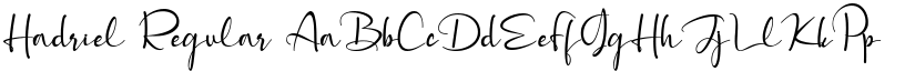Hadriel Regular font