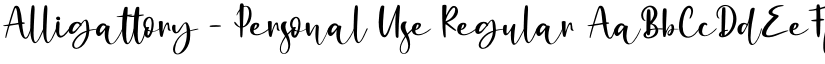 Alligattory - Personal Use Regular font
