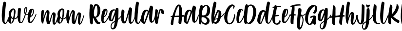 love mom Regular font