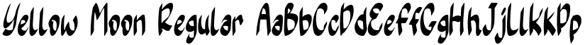 Yellow Moon Regular font