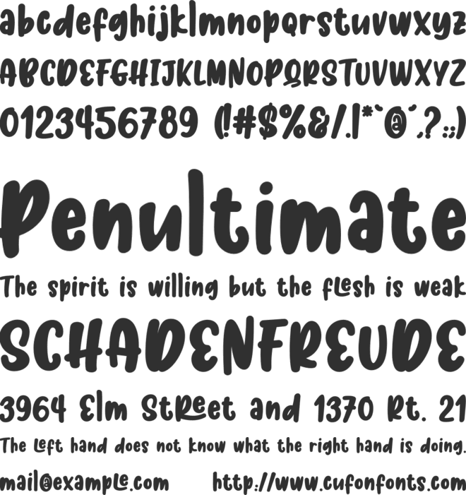 Createland font preview