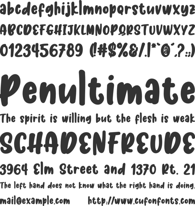 Createland font preview