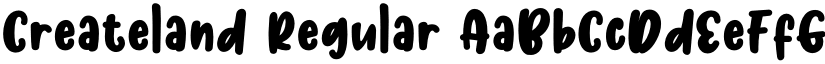 Createland Regular font