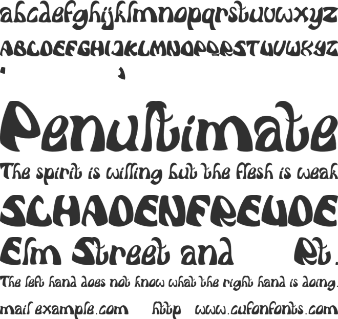 THE CREEPY font preview