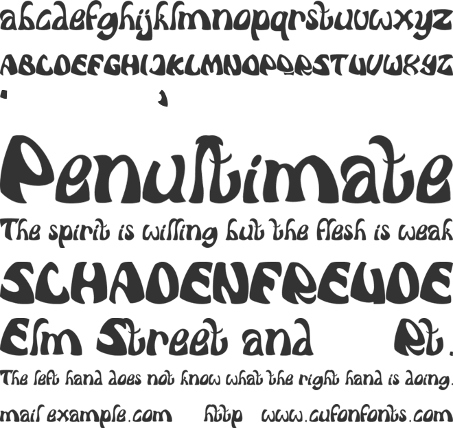 THE CREEPY font preview