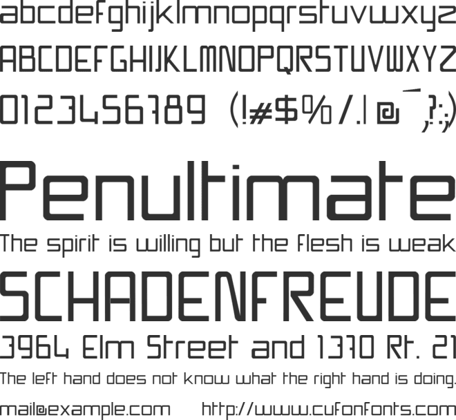Swissmade font preview