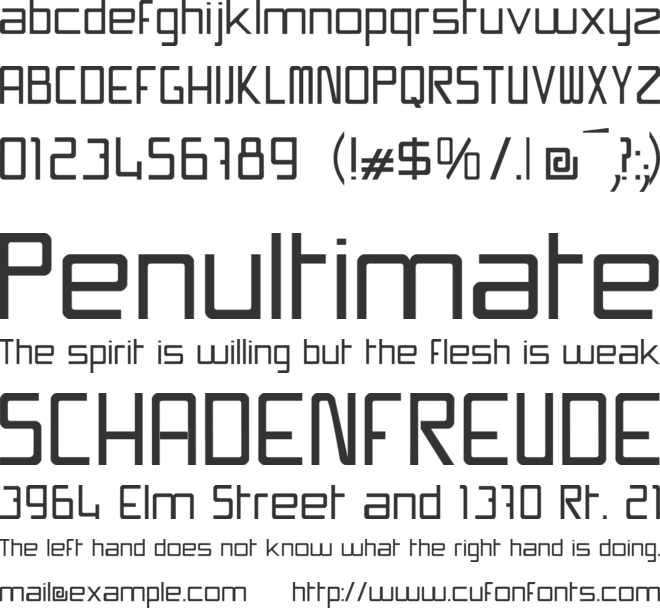 Swissmade font preview