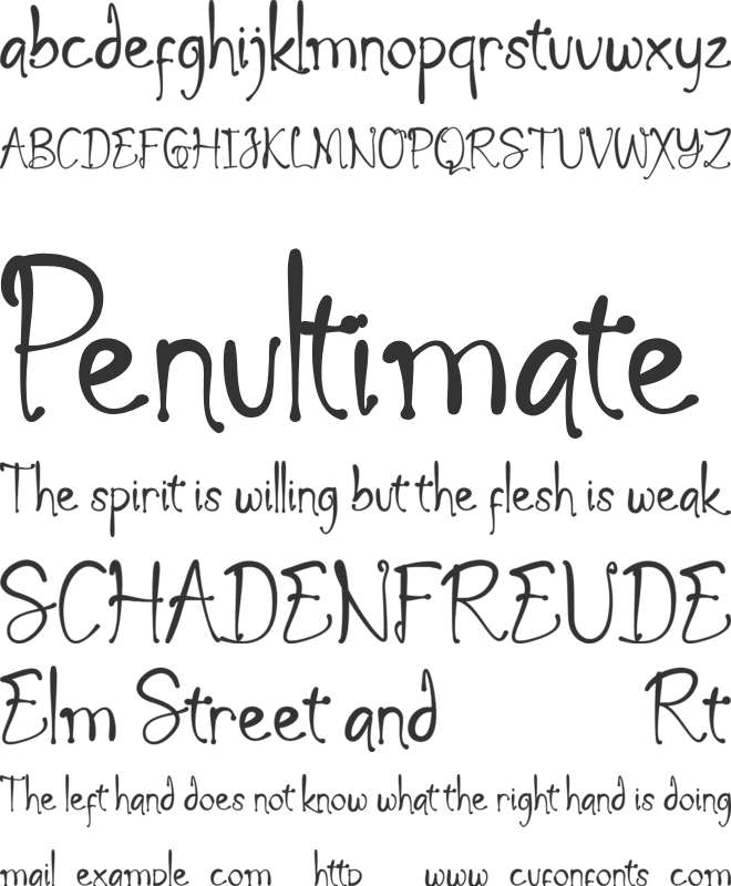 Quaker Zinchers font preview