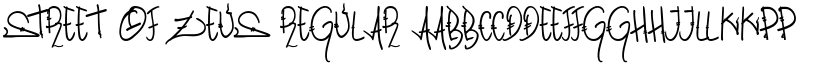 Street Of Zeus Regular font