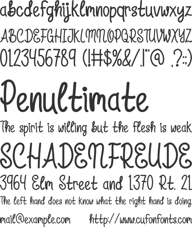 Sunrise Trip font preview