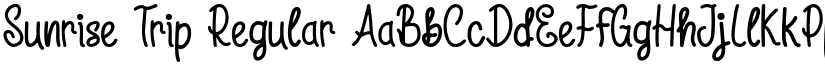 Sunrise Trip Regular font