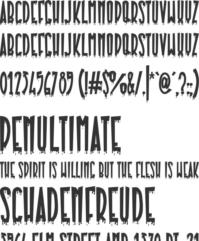 Drip Pumpkinos font preview