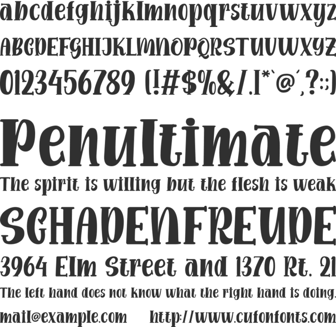 Funny Gang font preview