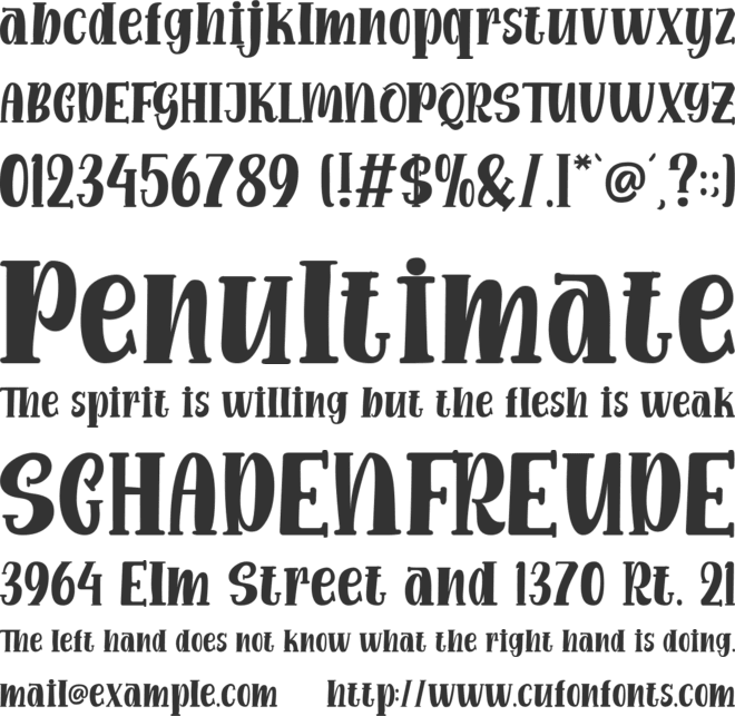 Funny Gang font preview