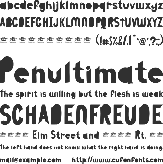 Pumpkin Face - Personal Use font preview