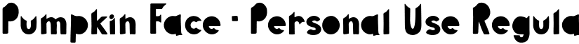 Pumpkin Face - Personal Use Regular font