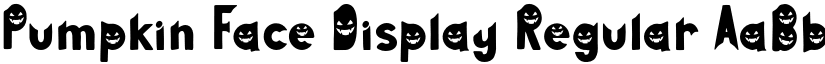 Pumpkin Face Display Regular font