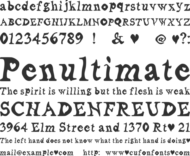 Random_at_heart__by_lae font preview