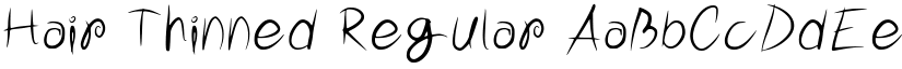 Hair Thinned Regular font
