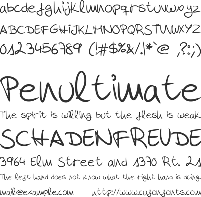 Mareta Handwritting font preview