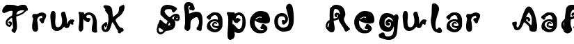 Trunk Shaped Regular font