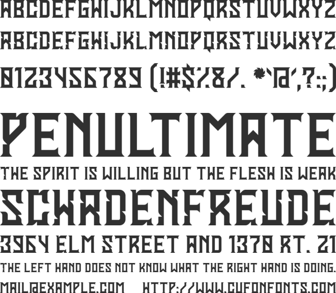 Enguarda font preview