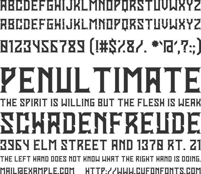 Enguarda font preview