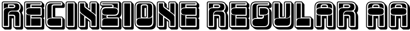 Recinzione Regular font