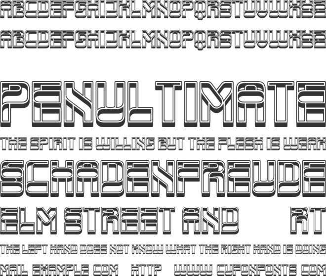 Service font preview