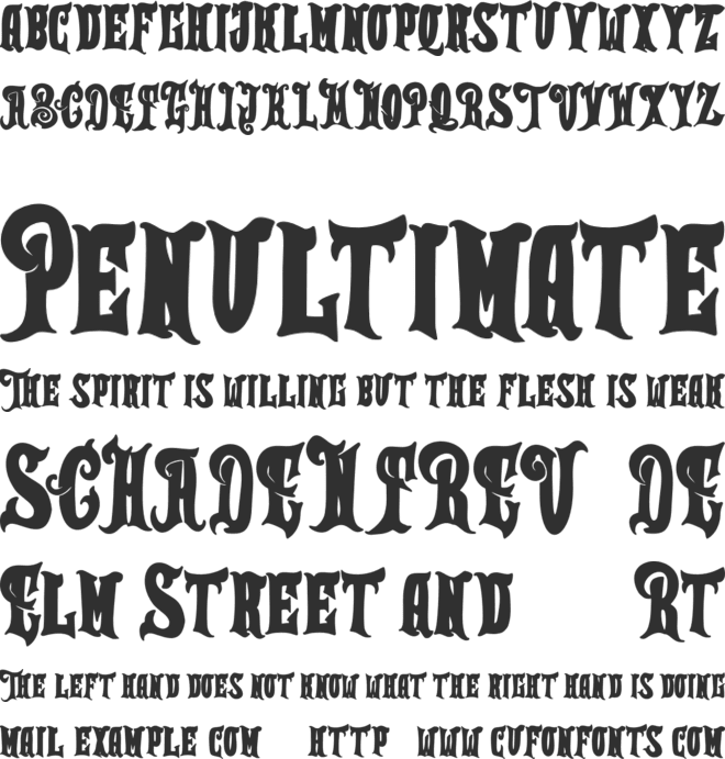 Thetian FREE font preview