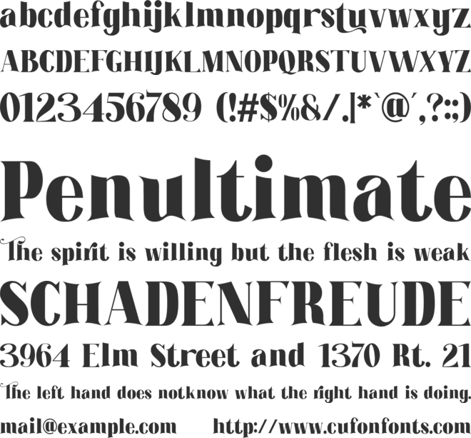 The Barista font preview