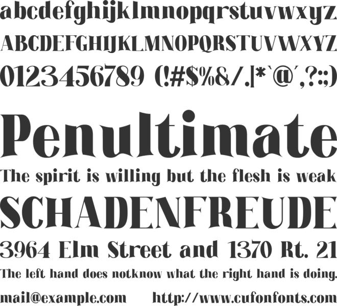 The Barista font preview